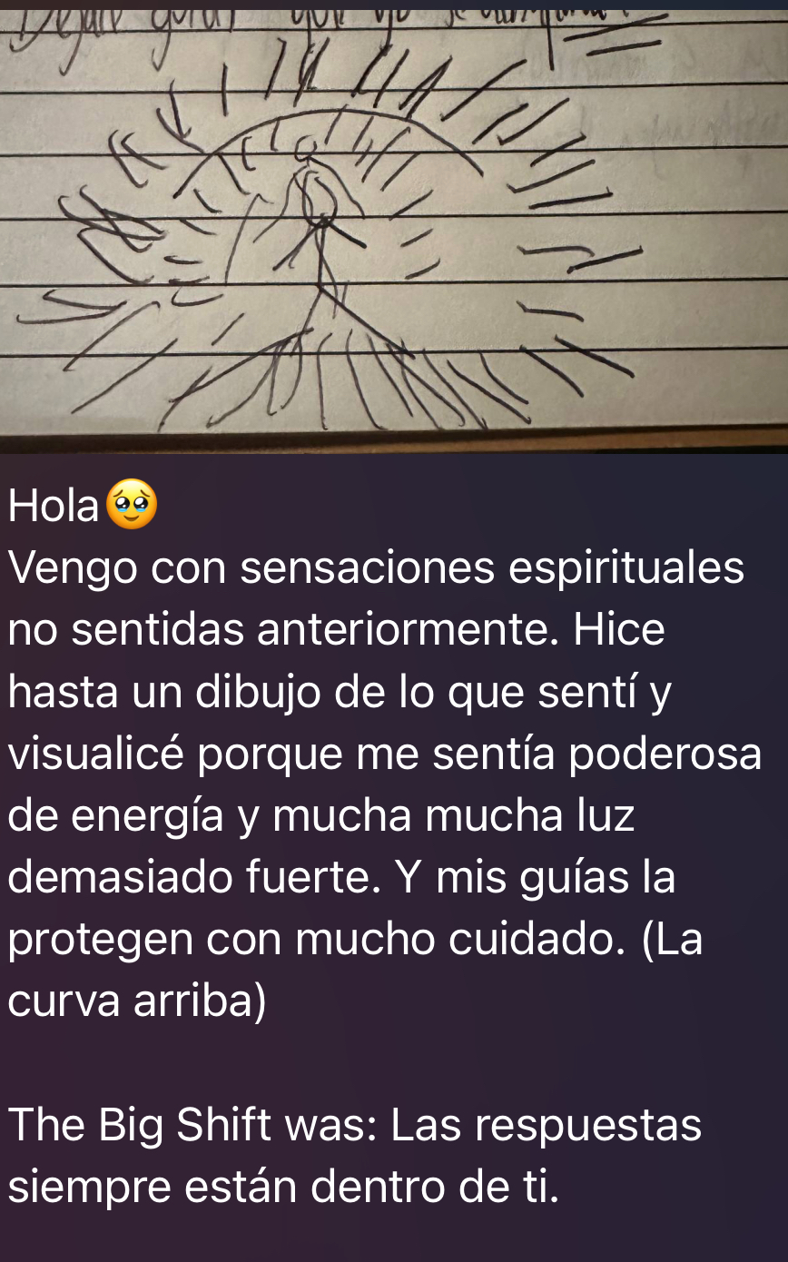 Mensaje de una integrante de The Big Shift